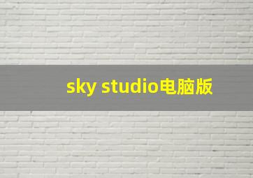 sky studio电脑版